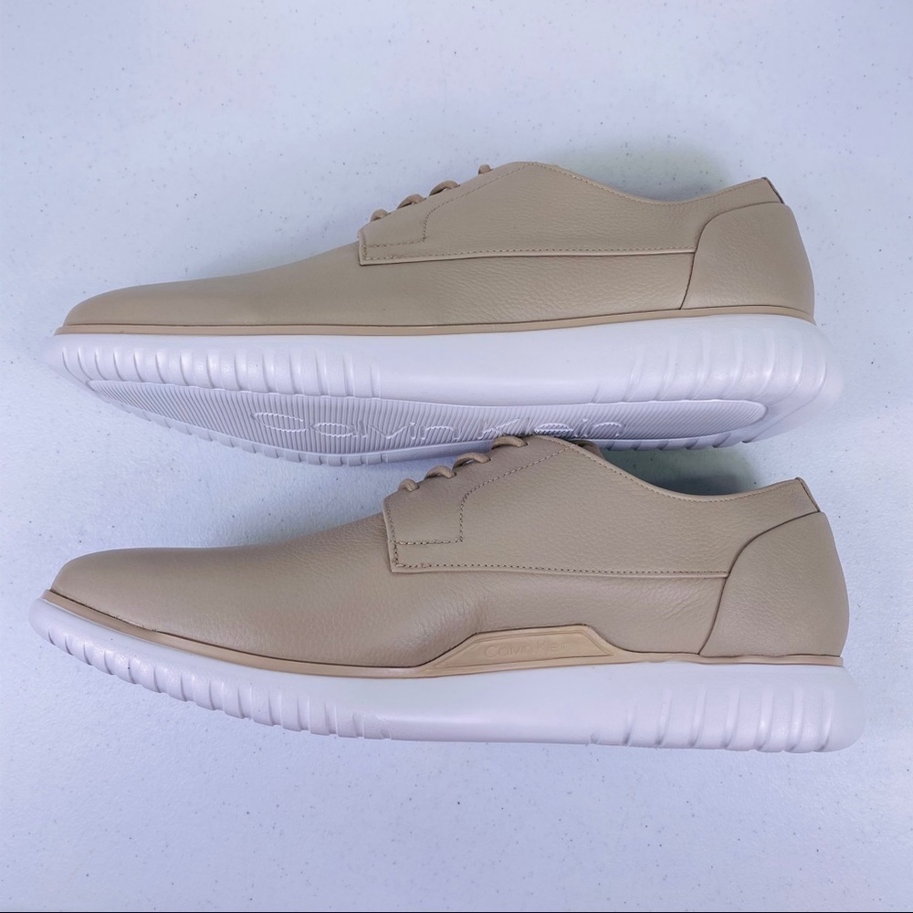 CALVIN Klein Teodor Soft Tumbled Leather Sneakers - Picture 3 of 12